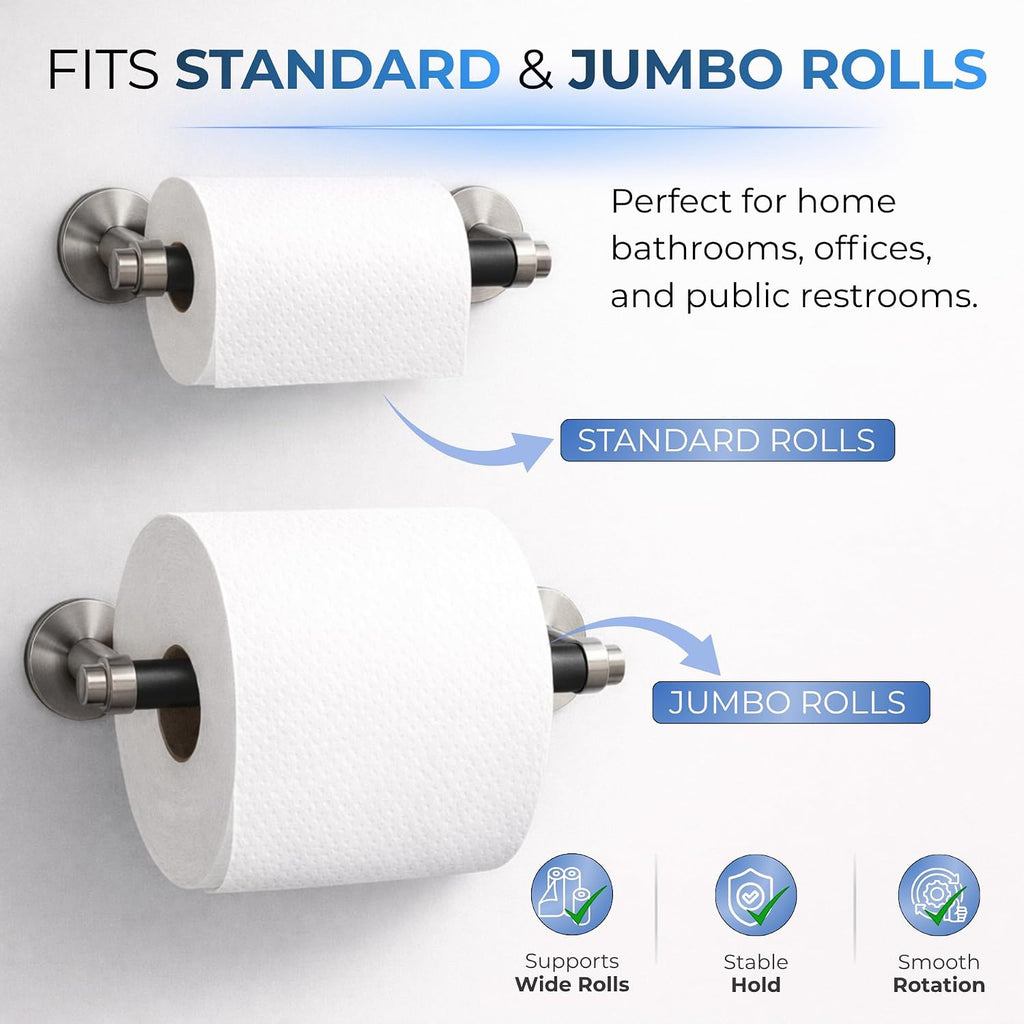 Toilet Paper Holder Spring Rod Replacement 7 Inch | Black