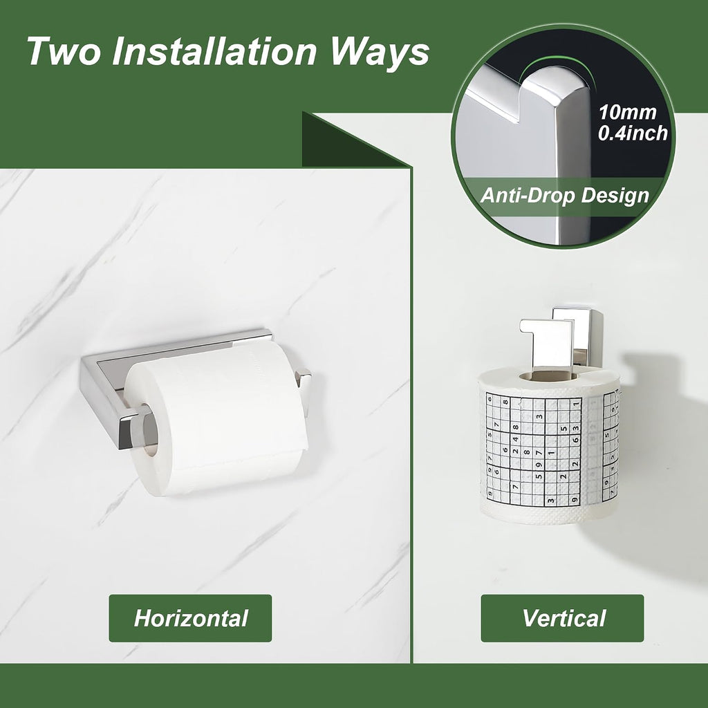 Sayayo Chrome Toilet Paper Holder Wall Mount, RV Toilet Tissue Holder