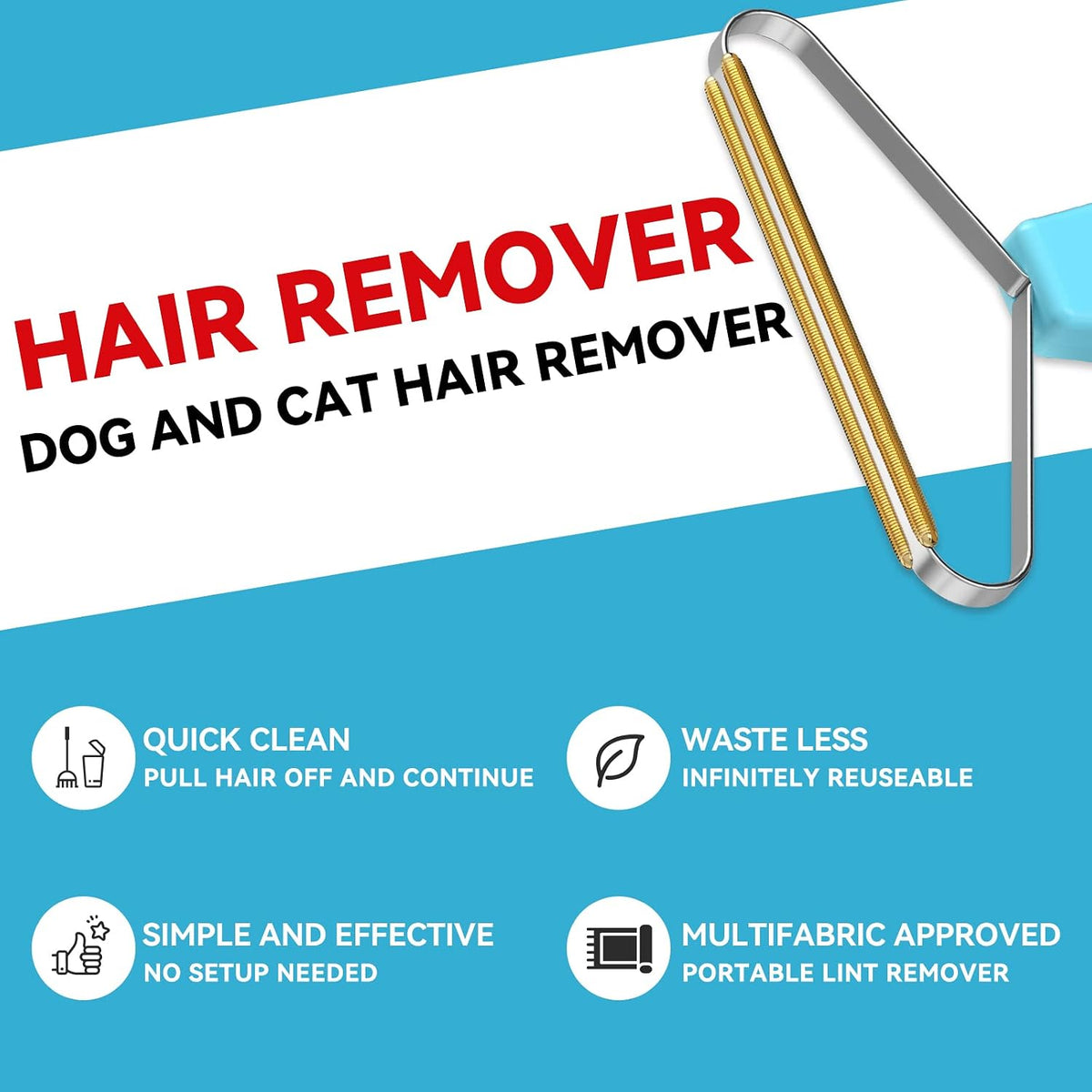 Pet Hair Remover, Dog and Cat Hair Remover, Carpet Rake, Carpet Scraper