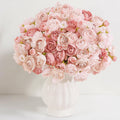 U'Artlines Mini Ranunculus Artificial Flowers Bouquet 40 PCS Dusty Rose