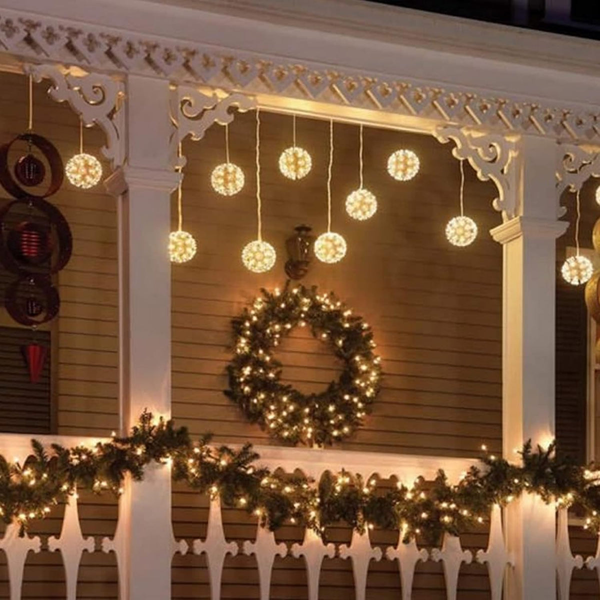 NEROSUN Warm White Battery Operated Christmas Lights, 2 Pack Total 100LED 32FT Waterproof String Christmas Tree Lights with 8 Modes, Xmas Decorations for Indoor Outdoor Yard Wedding Home Decor