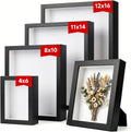 4 Pack 3D Shadow Box Frame Display Case Set for 4x6/8x10/11x14/12x16 Photos