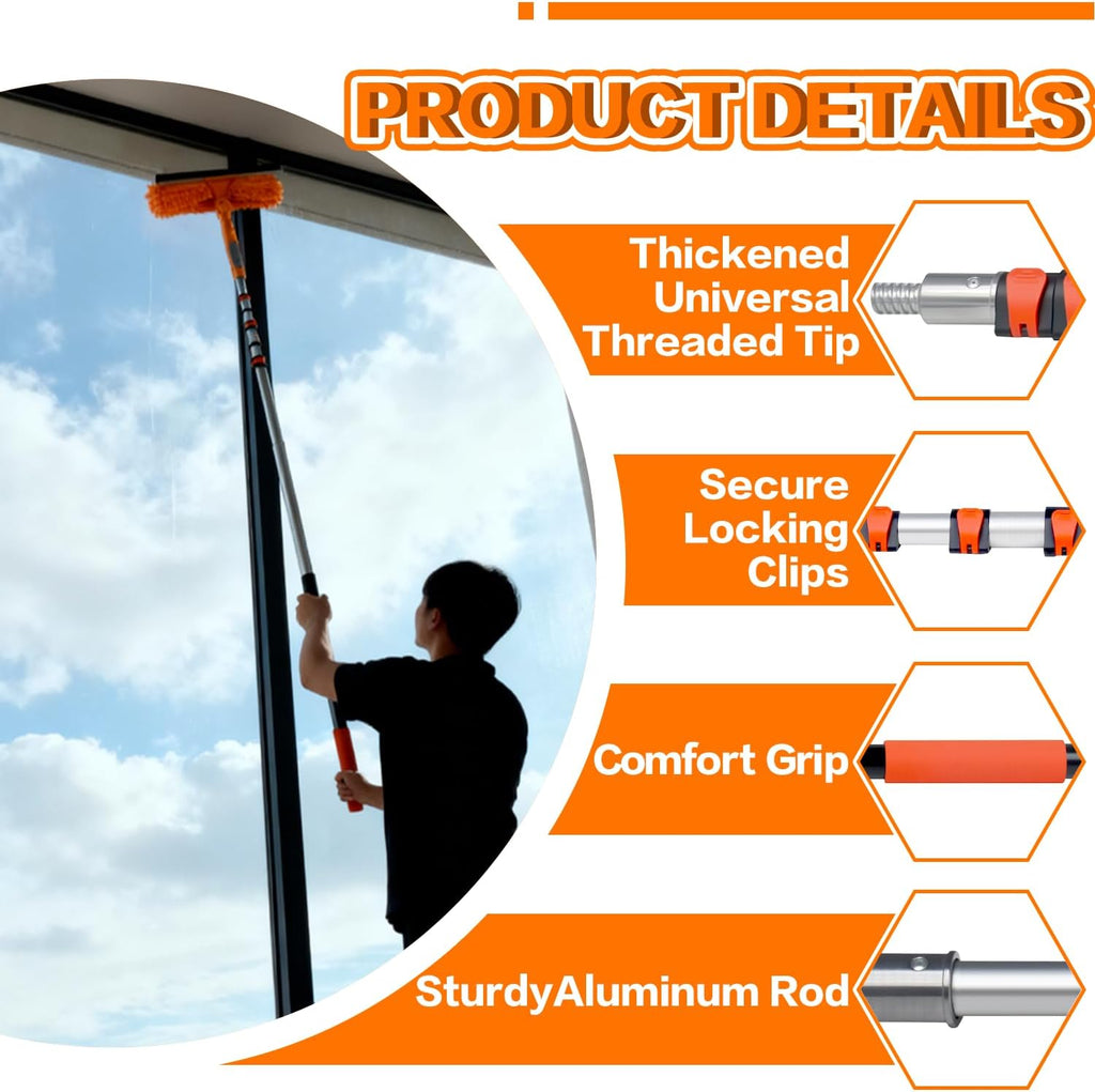 26FT High Reach Duster Cleaning Kit with 5-20 FTExtension Pole