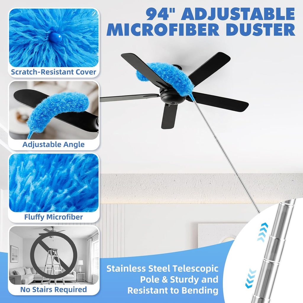 94'' Cobweb Duster with Extension Pole, Spider Web Brush