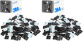 XHF 500 PCS 3/4" Black Self Adhesive Cable Zip Tie Mounts Wire Cable Clips Holders Management Anchors Organizer Holders Squares(HS-101S) (Pack of 2)