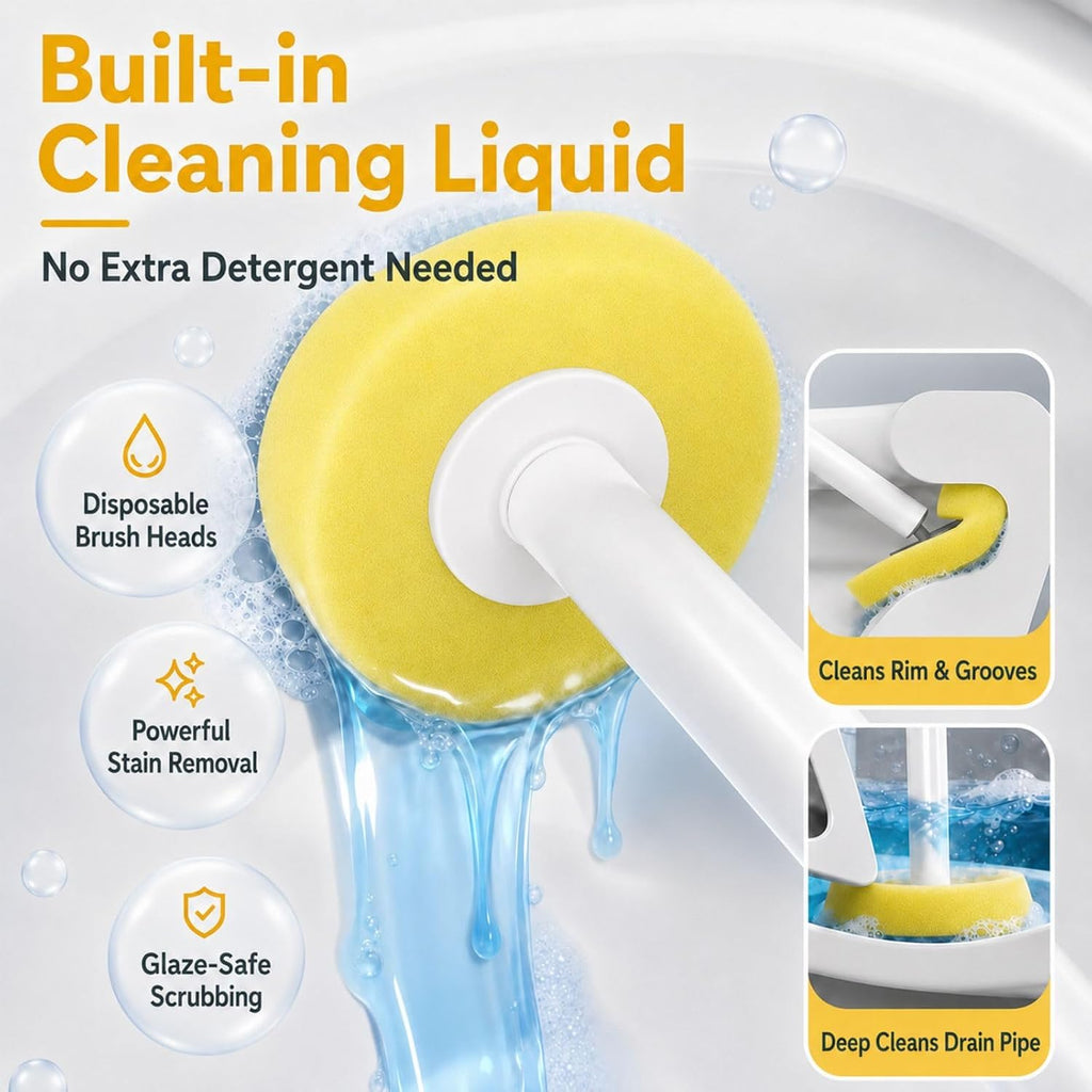 48 Count Disposable Toilet Brush Refills Compatible with KZKR Toilet Wand