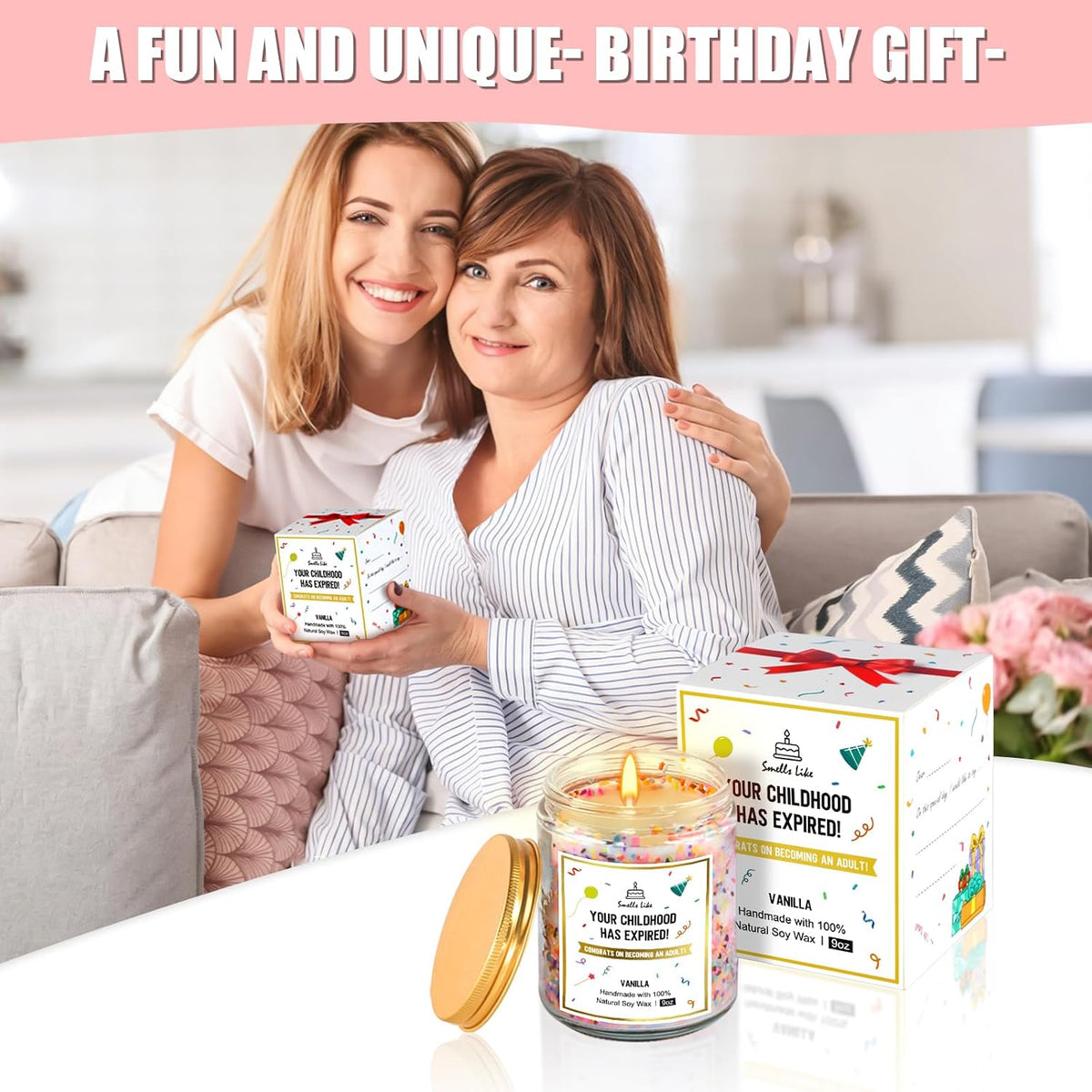 18th Birthday Gifts for Girls Boys, Happy 18th Birthday Candles, 9OZ