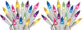 Dobar Holiday Pride Easter String Lights - 100 Count Mini Easter Lights String on White Wire (22.5 Ft) - Indoor/Outdoor Use - UL Listed - Static & Blinking Modes (Pack of 2)
