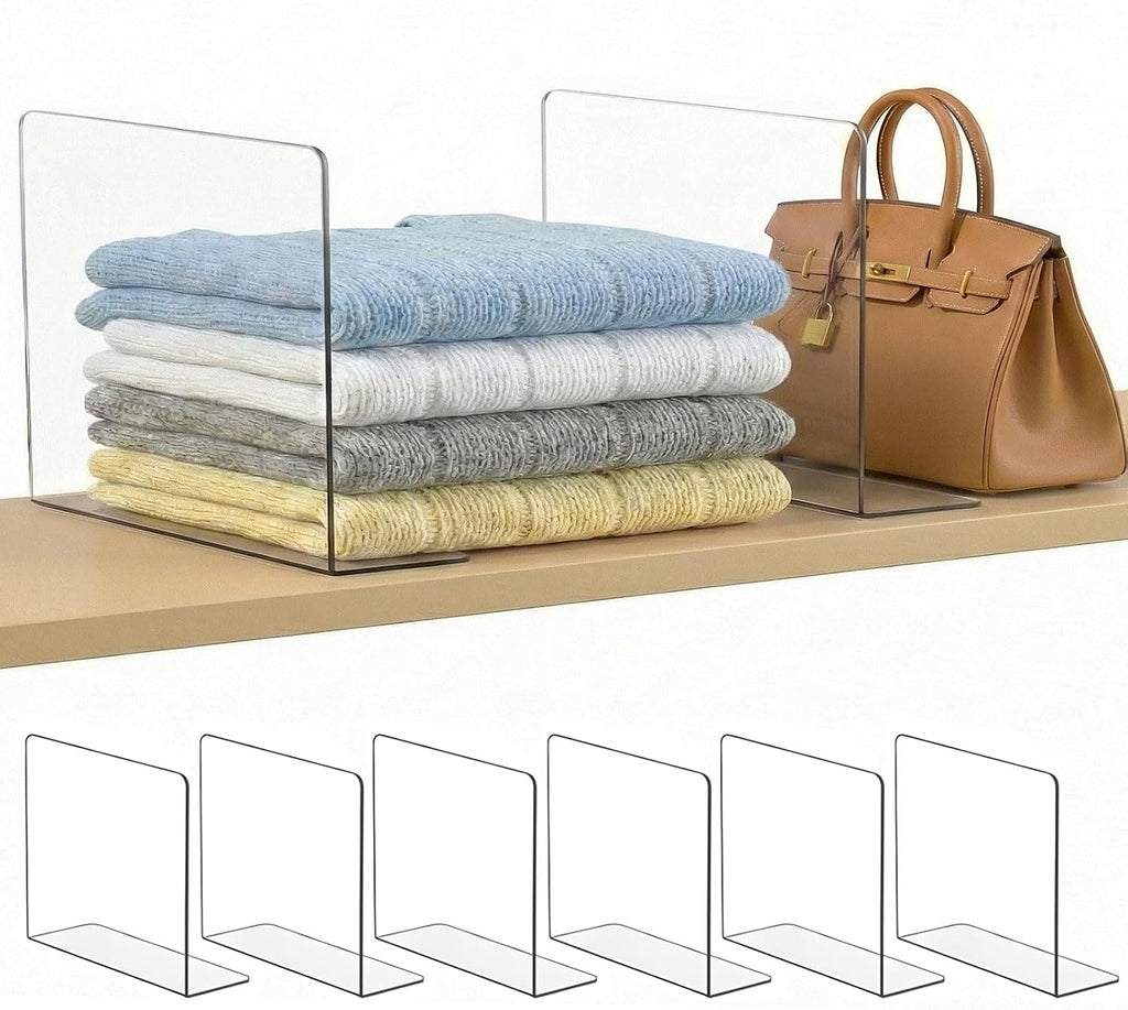 SortNStore Shelf Dividers Closet Organization: 10" Tall x 16" Deep (Deeper)