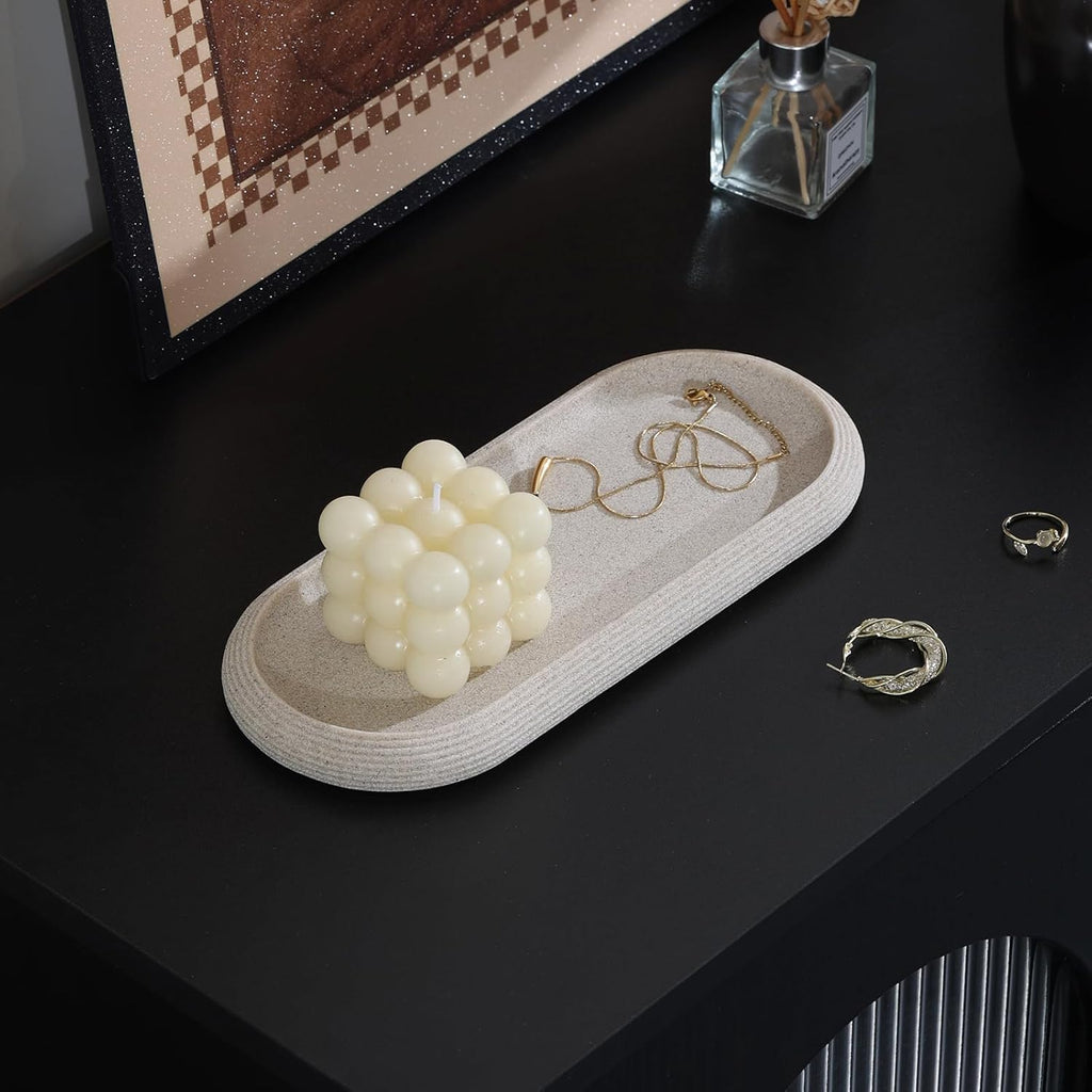 Resin Jewelry Tray Bathtub, Sandstone Look, Beige, Medium