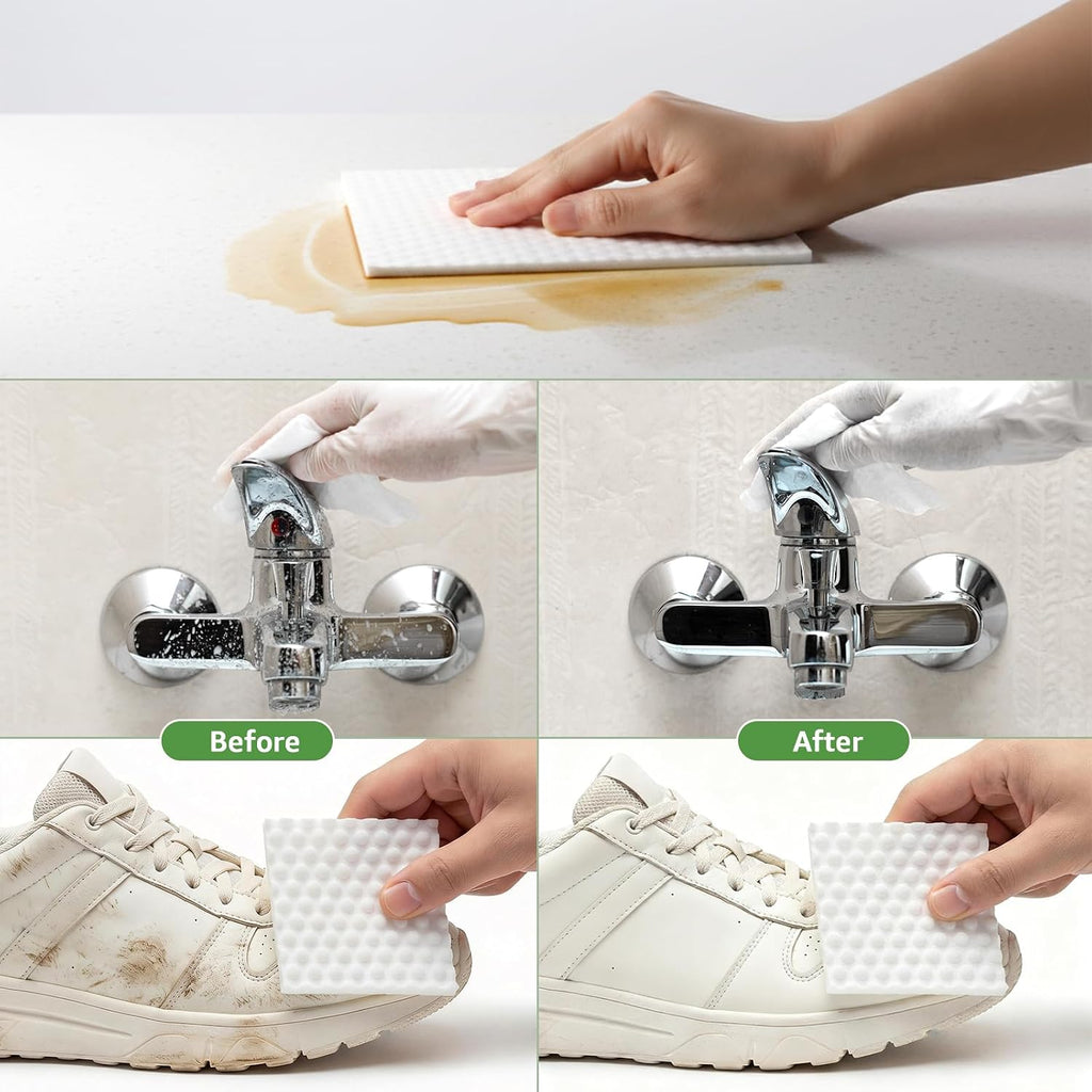 20 Pack Magic Eraser Sheets Thin Melamine Sponge Cleaning Pads for Kitchen