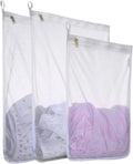 Fine Mesh Laundry Bags for Delicates, 3 Pack (2L+1M) Reusable Wash Bags with Sturdy Zippers, Durable Net Washing Bags for Lingerie, Bra, Sock, Underwear, Baby Clothes, Travel Organizer