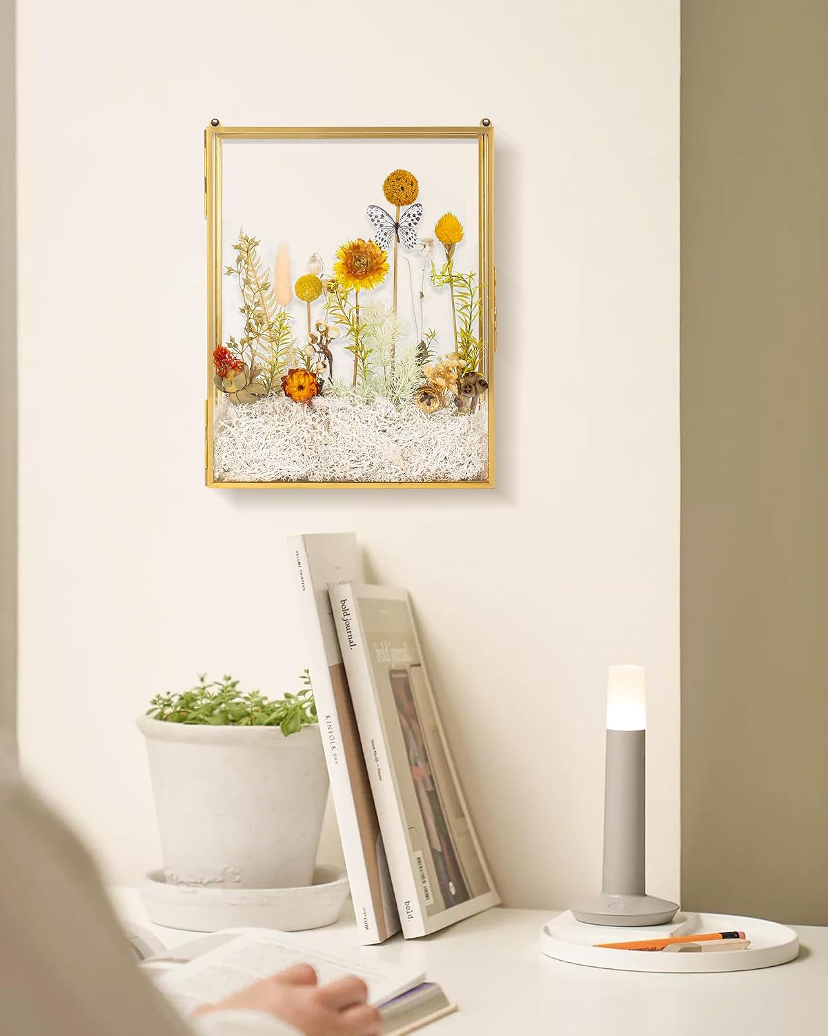 Shadow Box Frame 8x10, Deep Glass Shadow Box Display Case, 3D Shadow Boxes Picture Frame for DIY Wedding Dried Flowers, Memories, Tickets and Photos