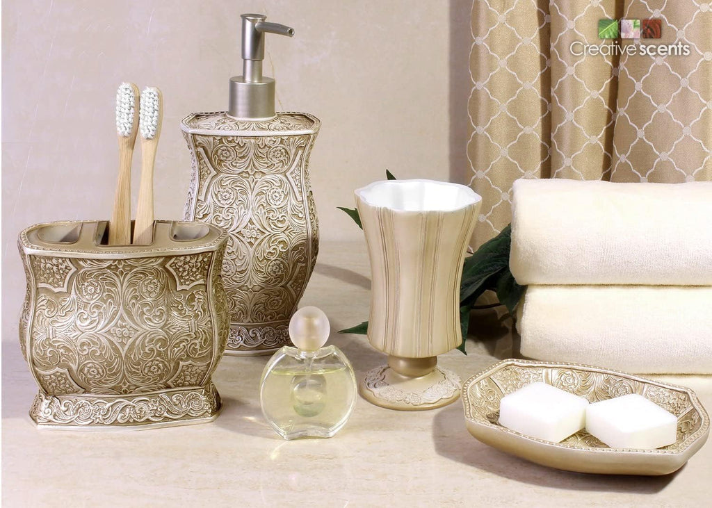 Creative Scents Victoria Liquid Hand Soap Dispenser for Bathroom with Pump