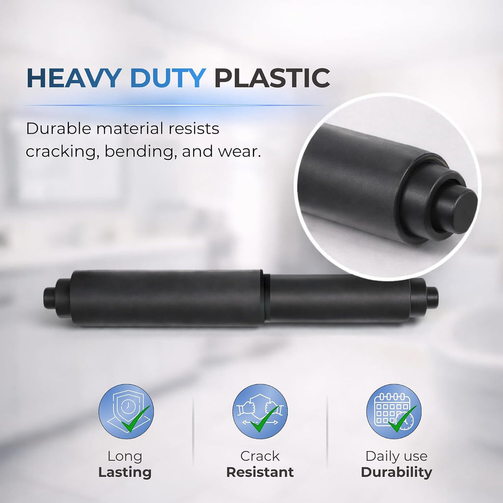 Toilet Paper Holder Spring Rod Replacement 7 Inch | Black