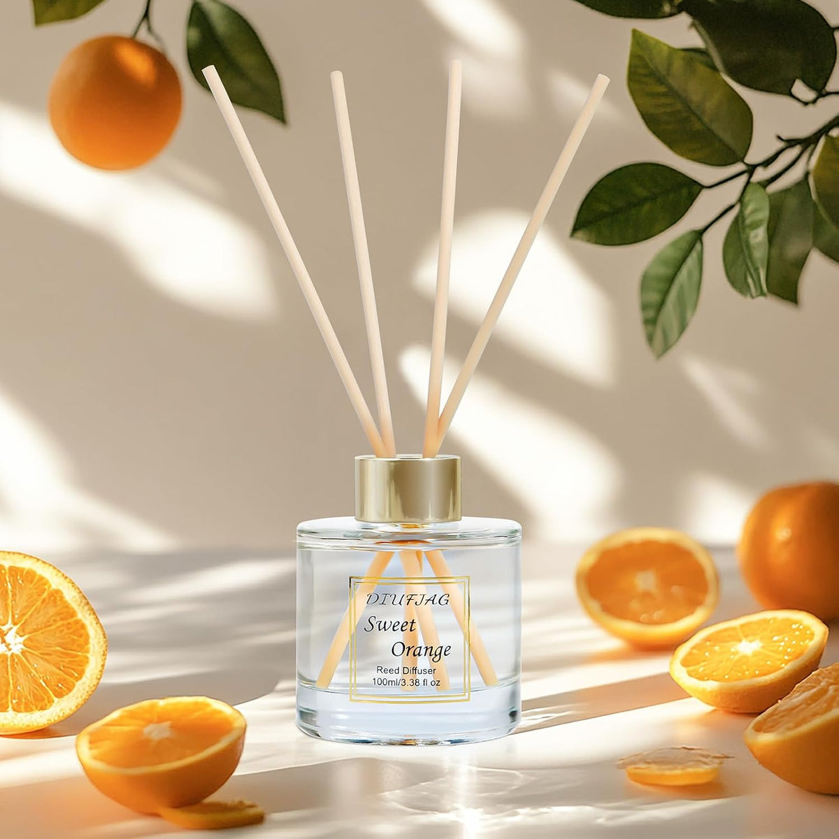 200ml Scent Diffuser with 6 Fiber Sticks, 6.76 oz Reed Diffuser Set