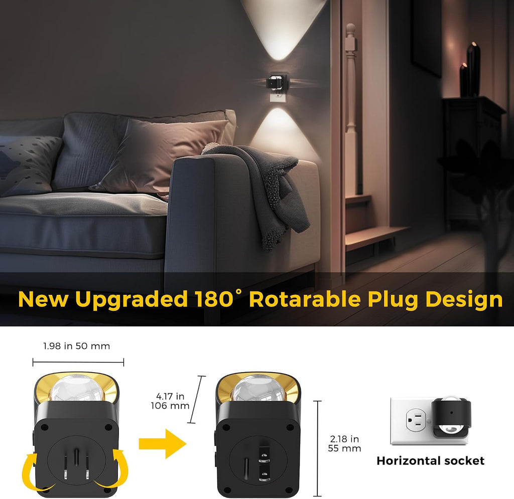 L LOHAS LED Night Light Projector, Night Lights Plug into Wall Light Sensor