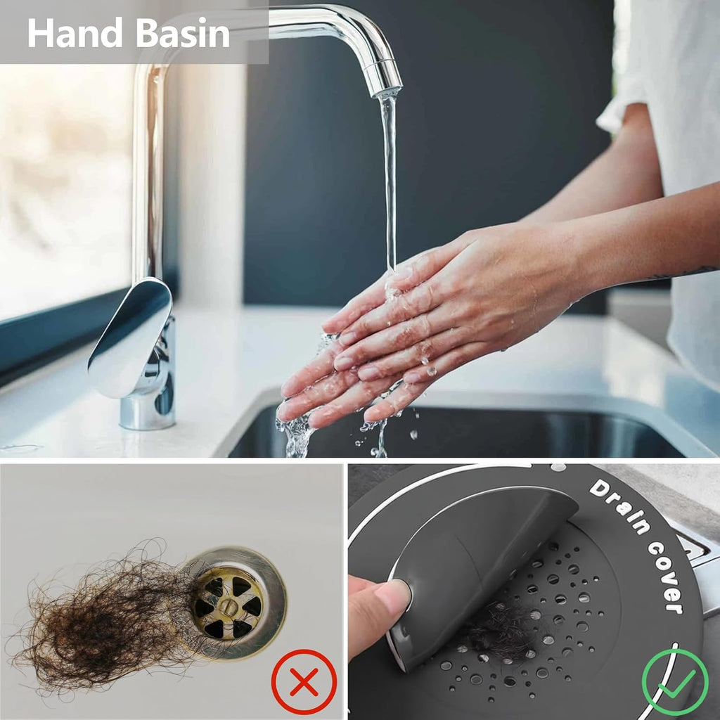 2-in-1 Shower Drain Hair Catcher & Bathtub Drain Hair Catcher