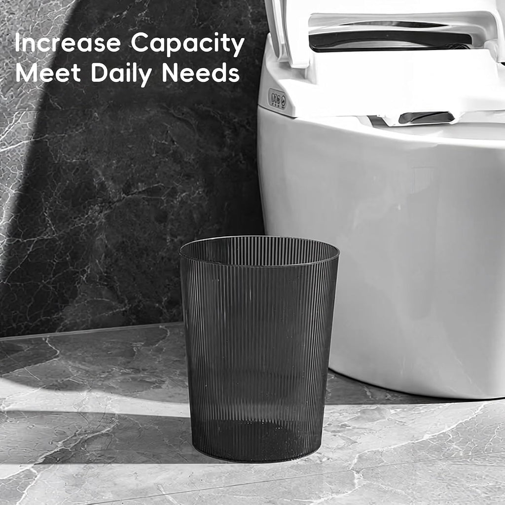 Transparent Trash Can,2 Gallon Grey Garbage Can,1 Pack