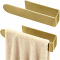 Bethom 2 Pack Gold Hand Towel Holder, 8 Inch Square Adhesive for Kitchen