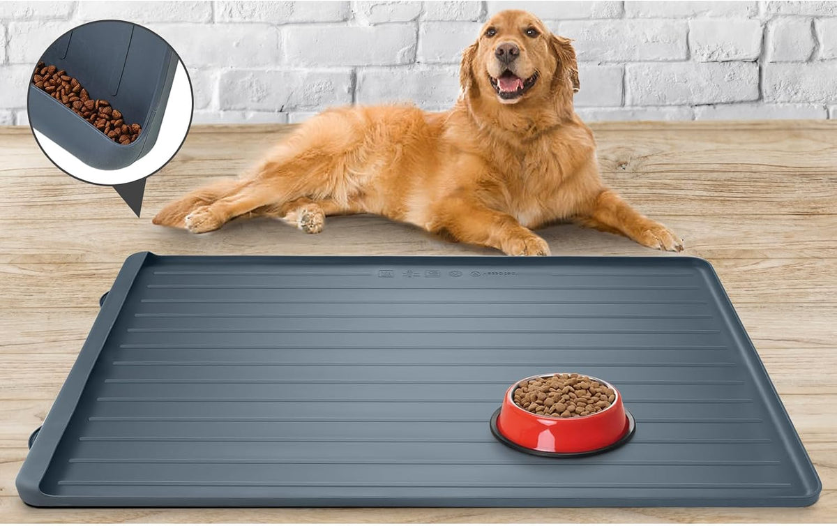Dog mat for Food and Water - 39.4" x 27" Thickened Large Dog Food Mat
