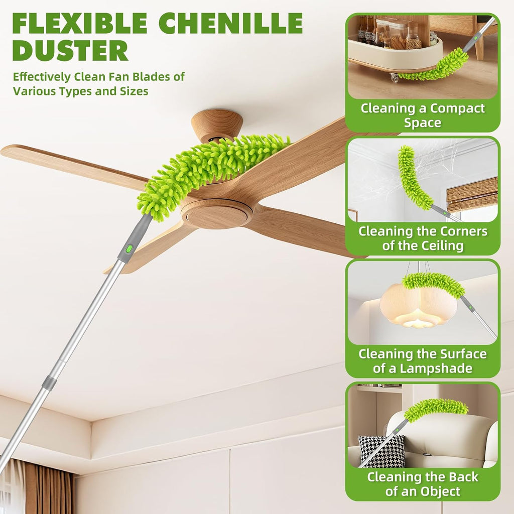 Ceiling Fan Cleaner Duster with 6 Ft/77'' Extendable Handle