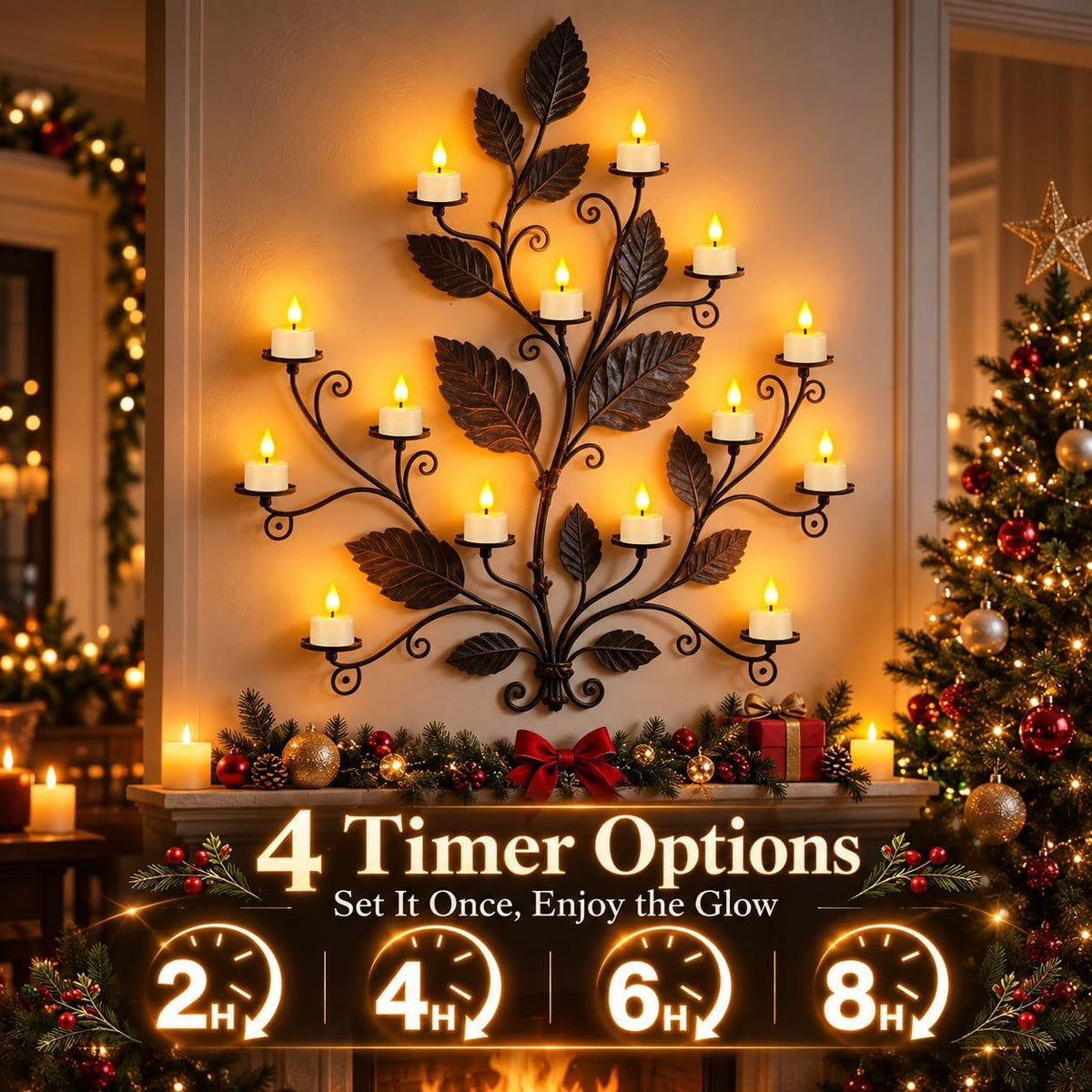 SoulBay Rechargeable Tea Lights with Remote, 12pcs Flameless Flickering LED Candles with Timer & USB Charging Cable, No Battery Needed, for Home Lantern Table Party Holiday Decorations