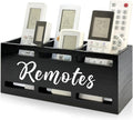 Wood Black TV Remote Organizer Wall Mount Remote Control Holders for Table