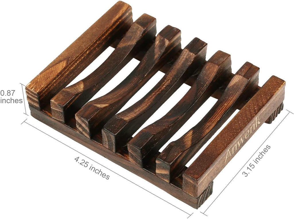 30Pack Wooden Soap Dish Holder Saver Tray Set for Shower Bathroom Kitchen