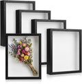 4 Shadow Box Frames, 8x10 inch Wood 3D Picture Frame Display Cases