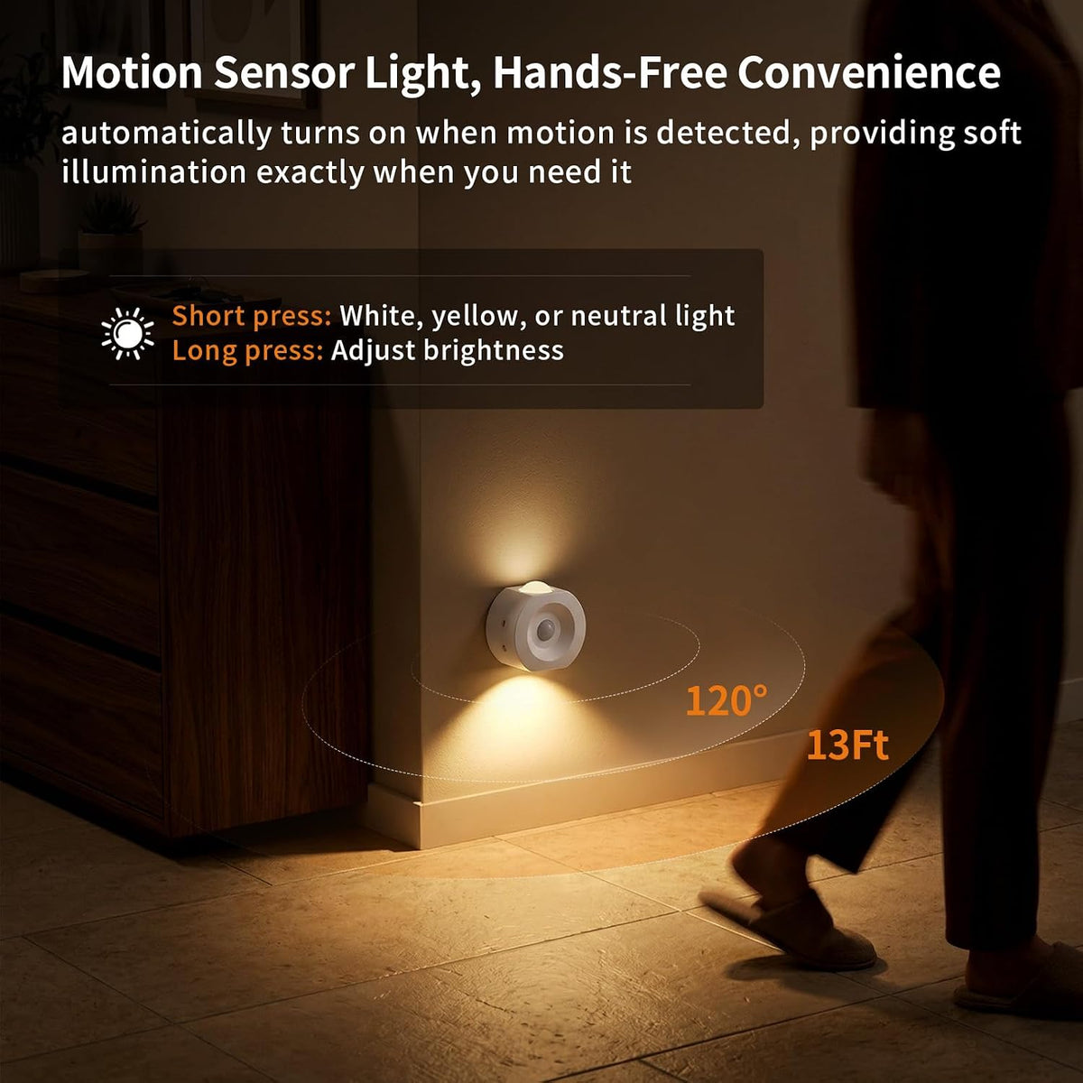 Rechargeable Motion Sensor Night Light 4 Pack, Dimmable LED Night Lights with 4 Modes & 3 Color Temperatures, Magnetic Stick-On Night Light for Hallway, Bedroom, Stairs, Closet, Bathroom