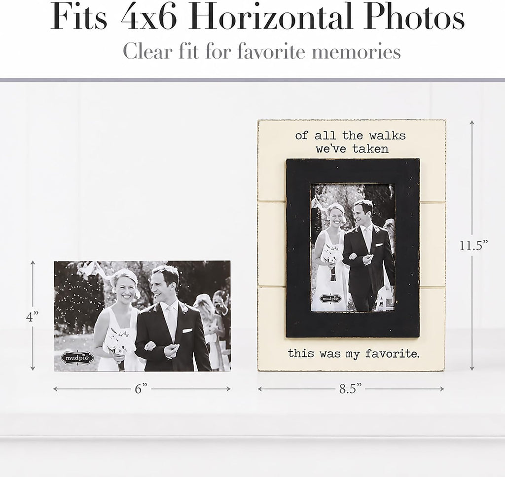 Mud Pie of All The Walks Wedding Picture Frame, 5 X 7