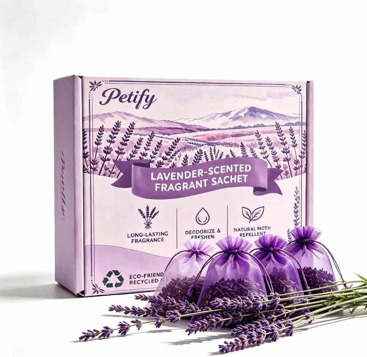 Lavender Sachets (20 Pack) for Drawers & Closets, Home Fragrance