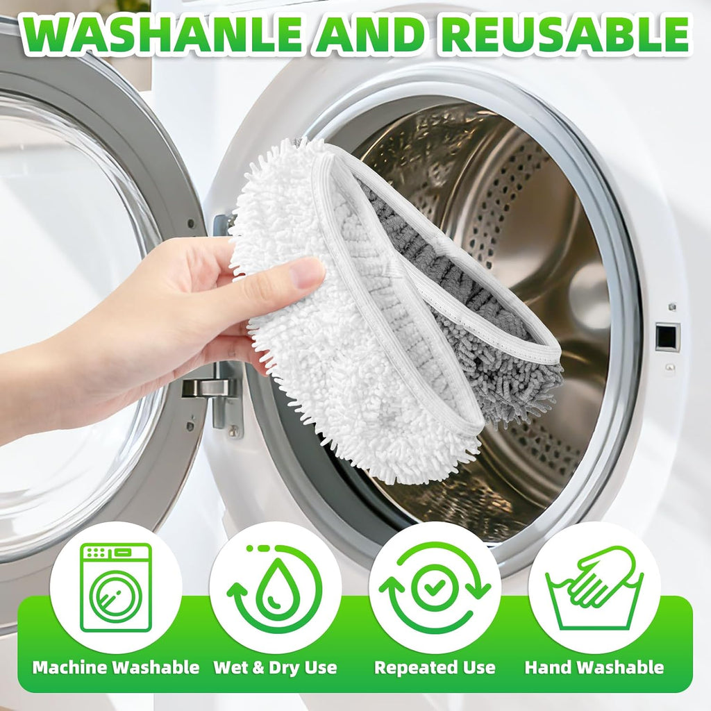 6 Pack Reusable Mop Pads for Swiffer, Microfiber Dry Sweeping Cloths