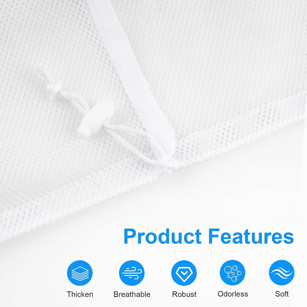 2 Pack Large Mesh Laundry Bags, 24" x 36" Heavy Duty Strong