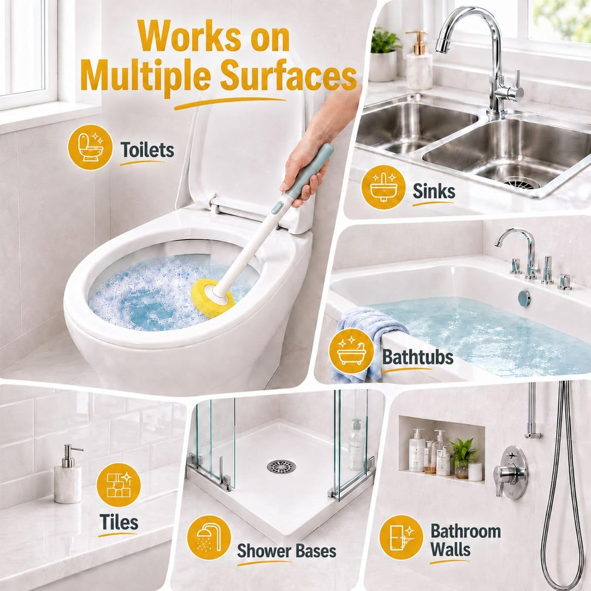 48 Count Disposable Toilet Brush Refills Compatible with KZKR Toilet Wand