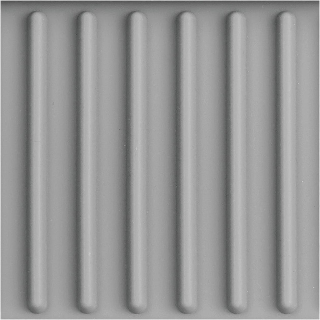 iDesign 63883 Lineo Silicone Kitchen Sink Tray for Sponges, Scrubbers, Soap, Stovetop Spoon Holder, 9" x 3.5" x 0.5", Gray