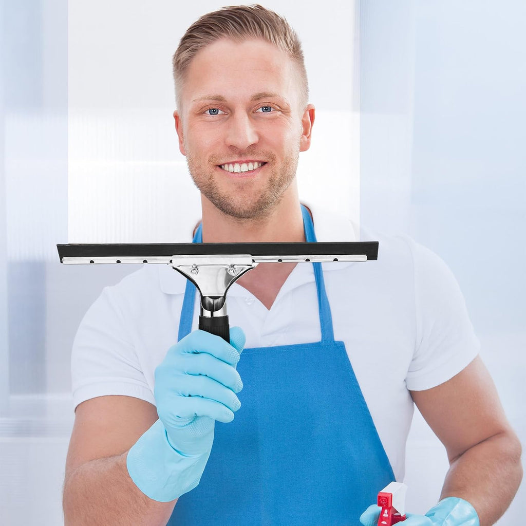 6 Pcs 12'' Professional Steel Window Squeegee