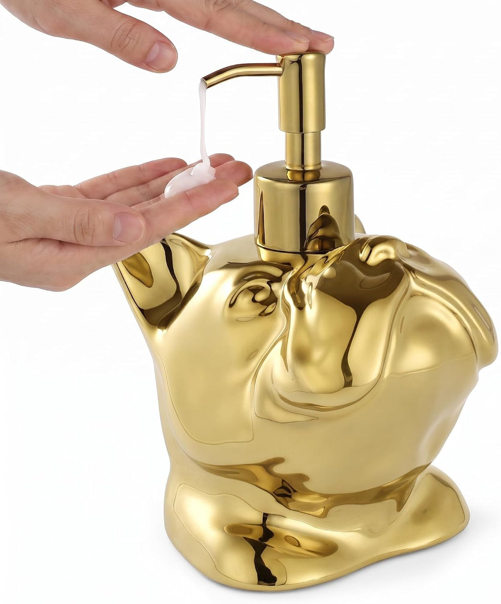 Gold French Bulldog Hand Soap Dispenser Dog Lover Gift