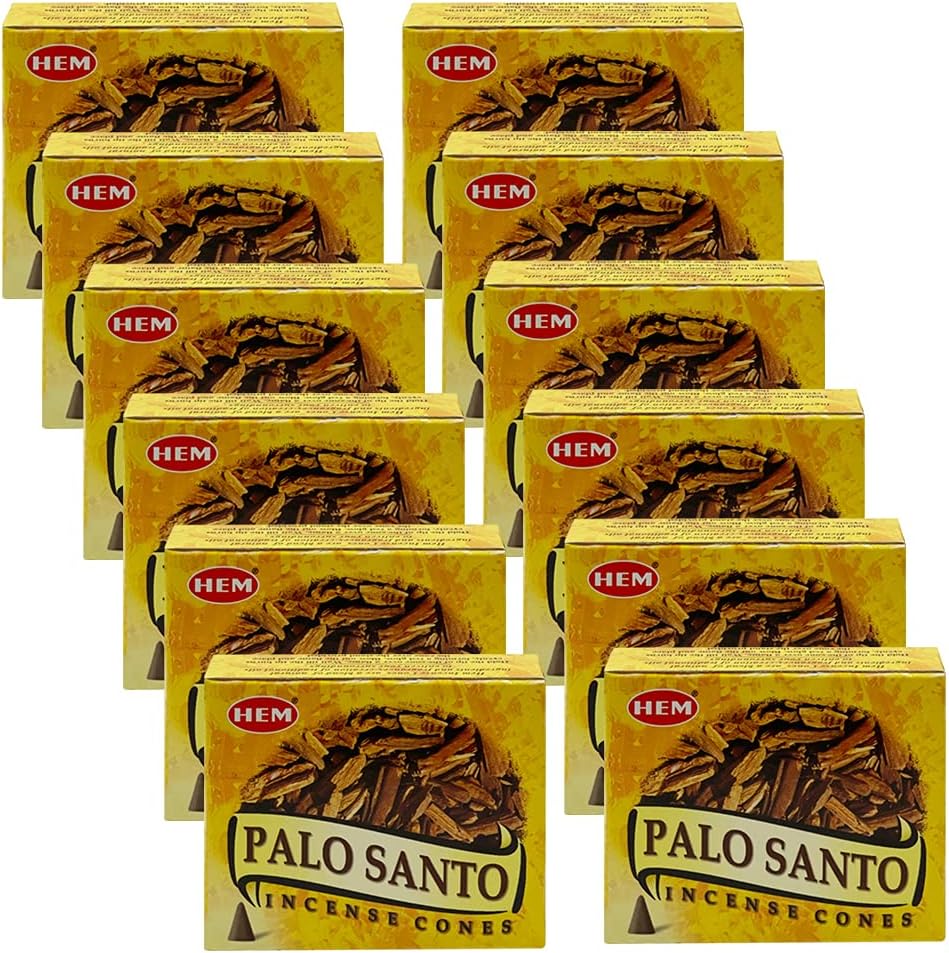 Palo Santo Incense Cones and Burner Holder Bundle from Hem Incense Trumiri for Smudging and Aroma