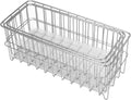 HANZE [Set of 3] Small Metal Wire Storage Organizer Basket Bins, Baskets for Household Purposes - Silver