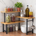 3-Tier Bamboo Corner Organizer Countertop Shelf