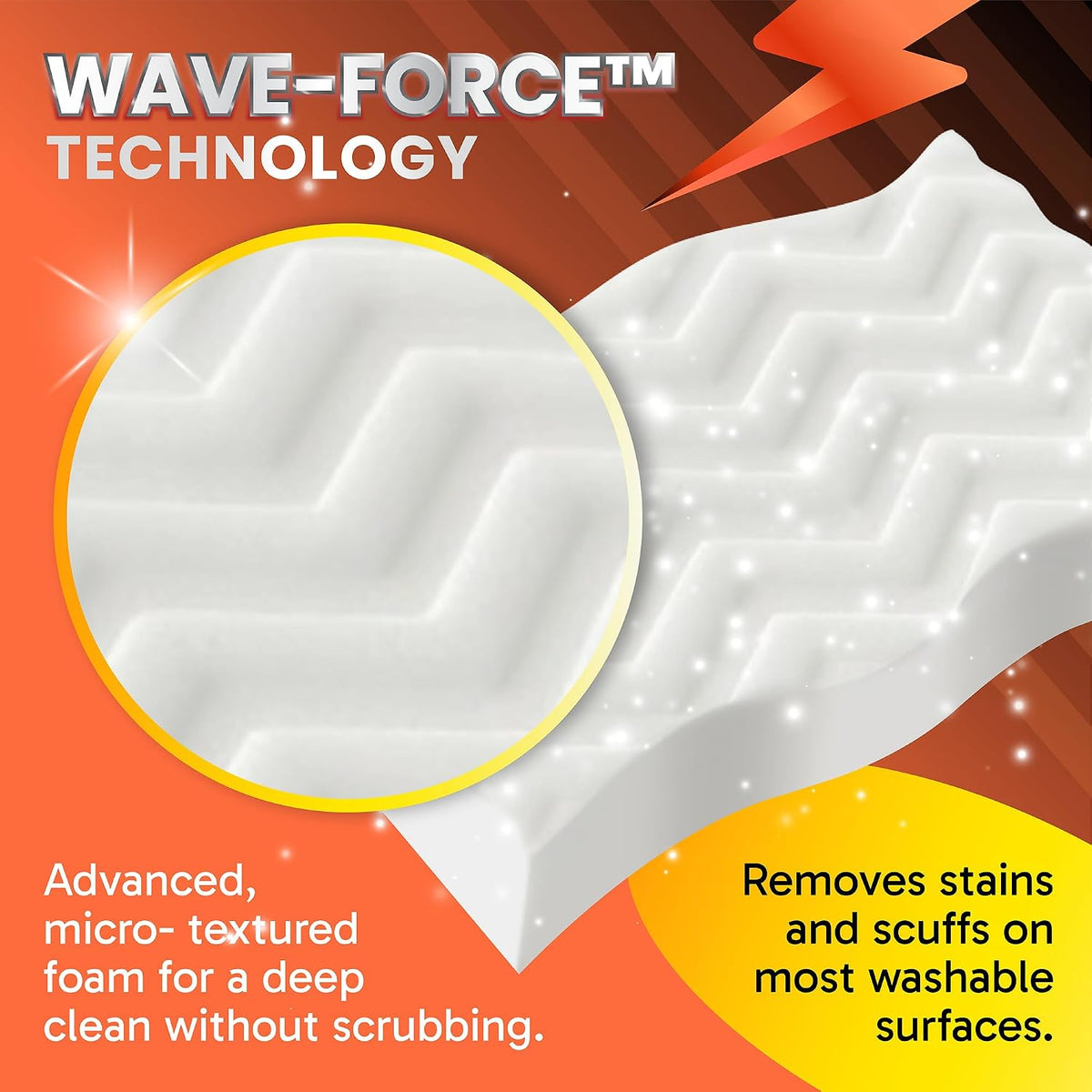 Tough Stain Eraser Sponges, 2 Pack Magic Cleaning Pads
