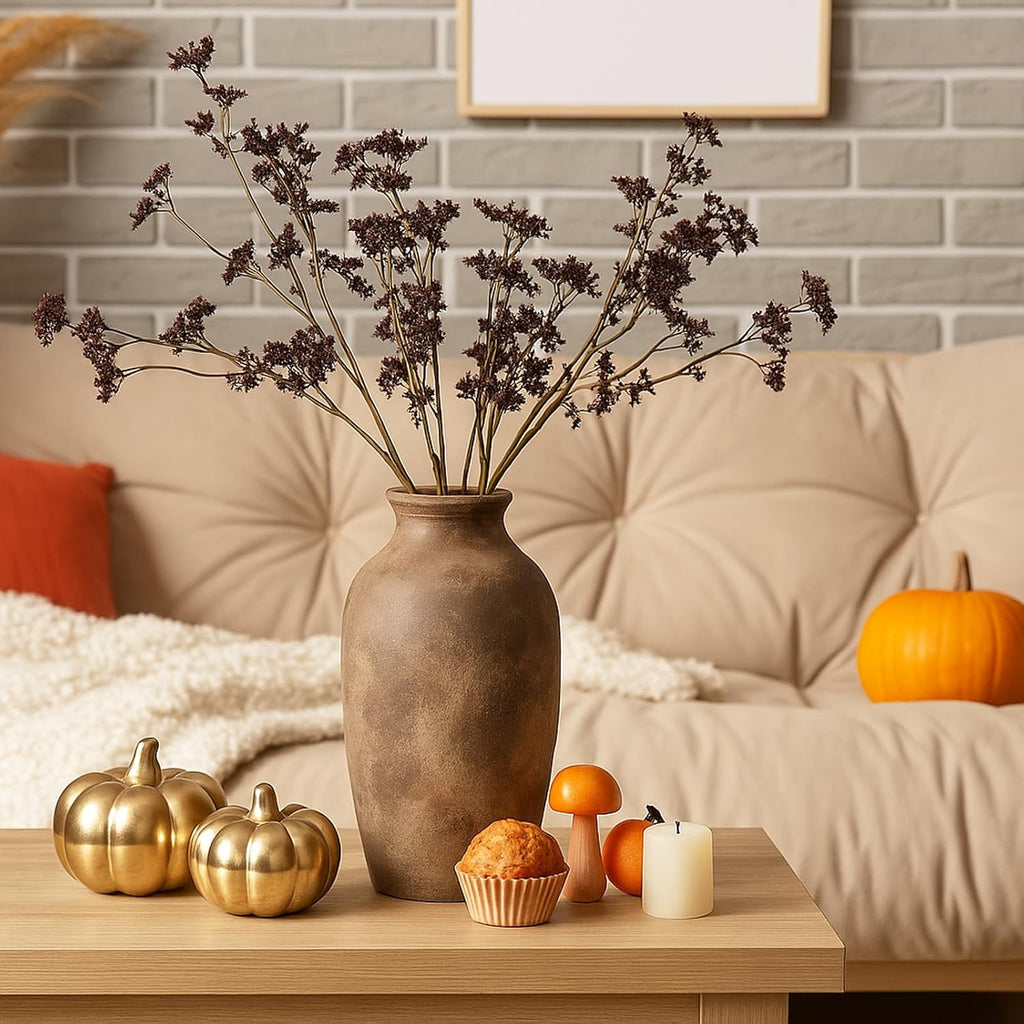 Suncalla 6 Pcs Faux Dusty Plum Berry Stem Fall Decor, Plum, 22 Inch