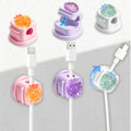 6Pack Magnetic Cable Clips,Night-Glowing Cord Holder,Strawberry