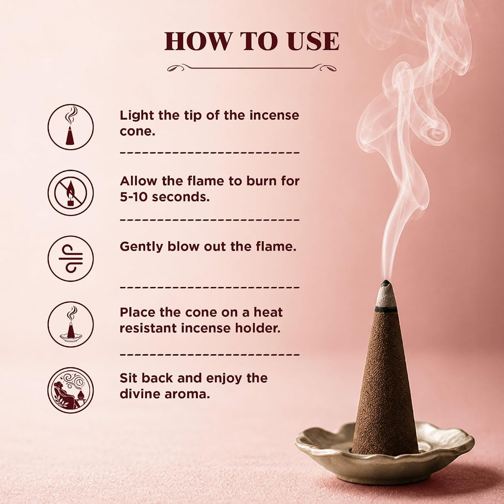 HEM Precious Chandan Incense Cones Pack of 120 | Natural Sandalwood Aroma for Positivity & Air Purifier | Pure House, Wood Powder | Home Essential, Aromatherapy Incense for Stress Relief & Cleansing