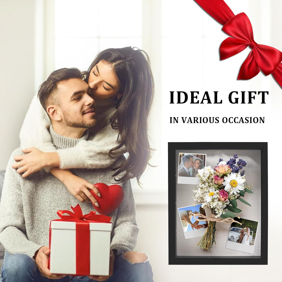 11x14 Shadow Box Display Case with Linen Back and Removable Shelves