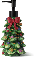 Christmas Soap Dispenser, Xmas Festive Tree Hand Soap Dispenser, 10.7 fl oz Resin Dish Soap Bottle, Christmas Decorations for Bathroom/Kitchen, Cute and Funny Gifts for Women/Mom