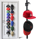 Over-the-Door Hat Organizer for Baseball Caps, Button & Strap 2-Way Hanging