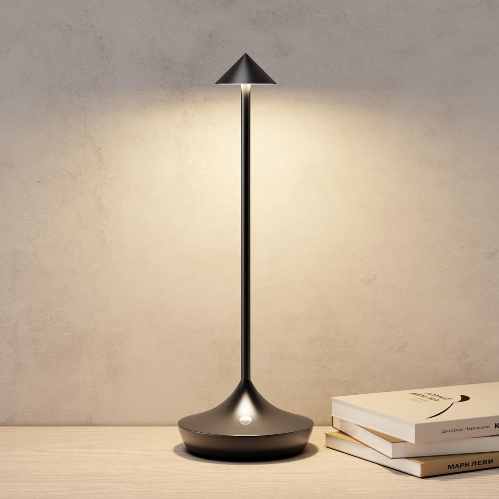 Cordless Rechargeable Table Lamp, Long-Lasting 60-Hr Battery, Dimmable LED